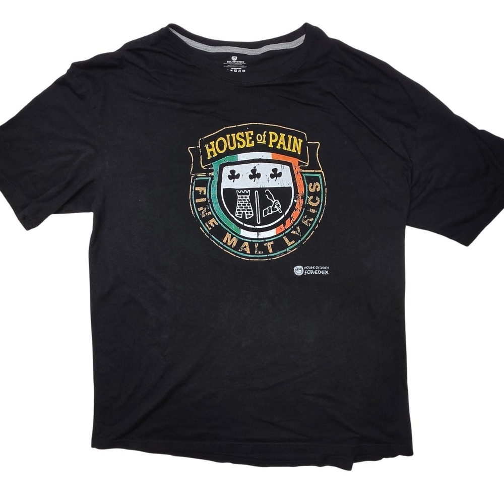 House of Pain Fine Malt Lyrics Graphic T-Shirt Mens 3XL Black Hip Hop Rap Tee